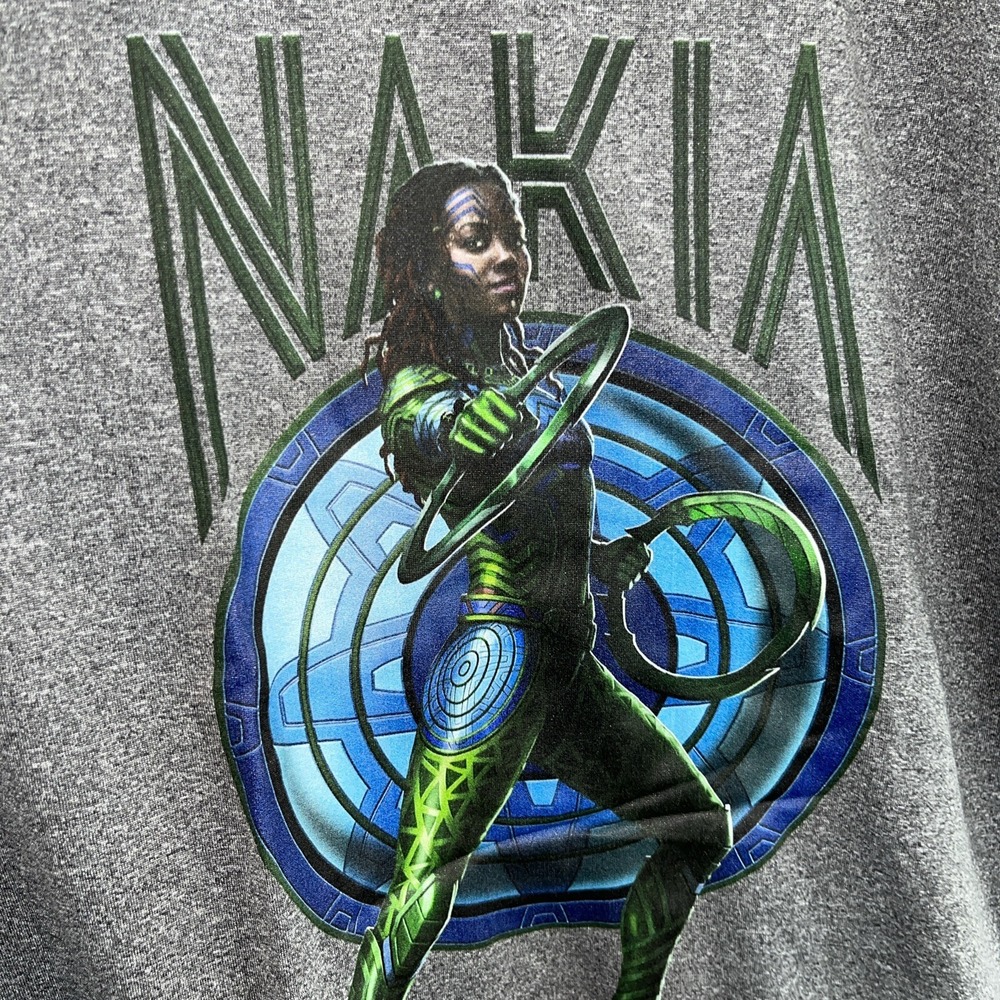 Marvel Black Panther Nakia Graphic T-Shirt Youth Large Gray Wakanda Forever‎ L